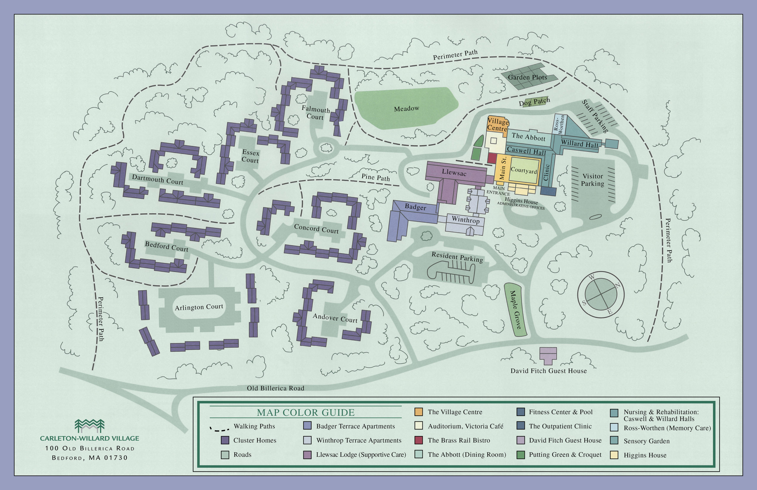 Carleton Willard Village campus map