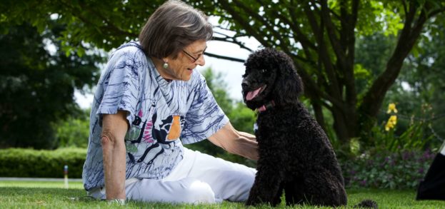 Woman with dog